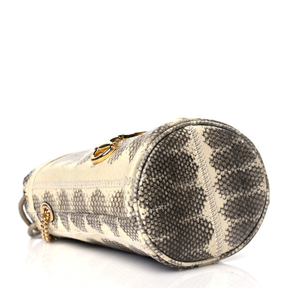 Gucci Snakeskin Mini Zumi Bucket Bag Grey 4 of 9