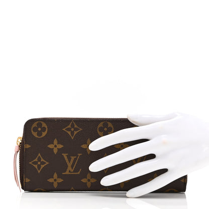 Louis Vuitton Monogram Clemence Wallet Rose Ballerine 2 of 8