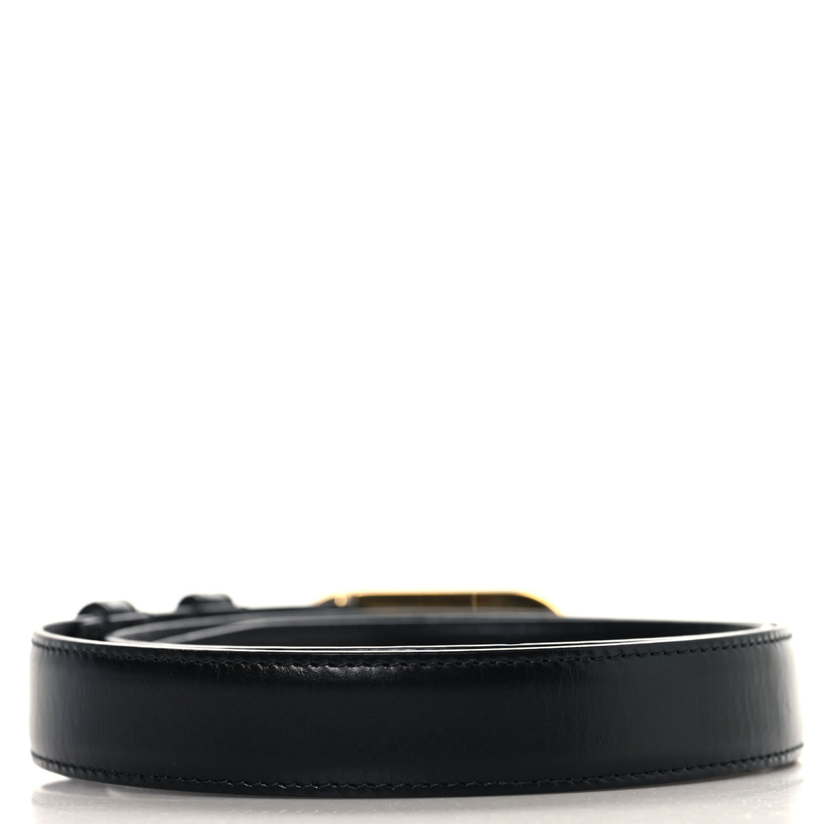 Celine Box Calfskin Small 18mm Maillon Triomphe Belt 75 30 Black 2 of 5