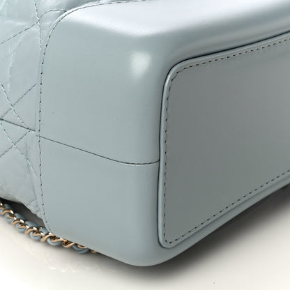 Chanel Aged Calfskin Quilted Small Gabrielle Backpack Light Blue 10 of 10