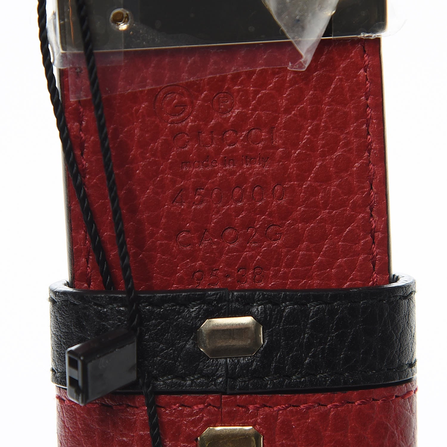 Gucci Calfskin 1973 Reversible Belt 95 38 Black Red 6 of 6