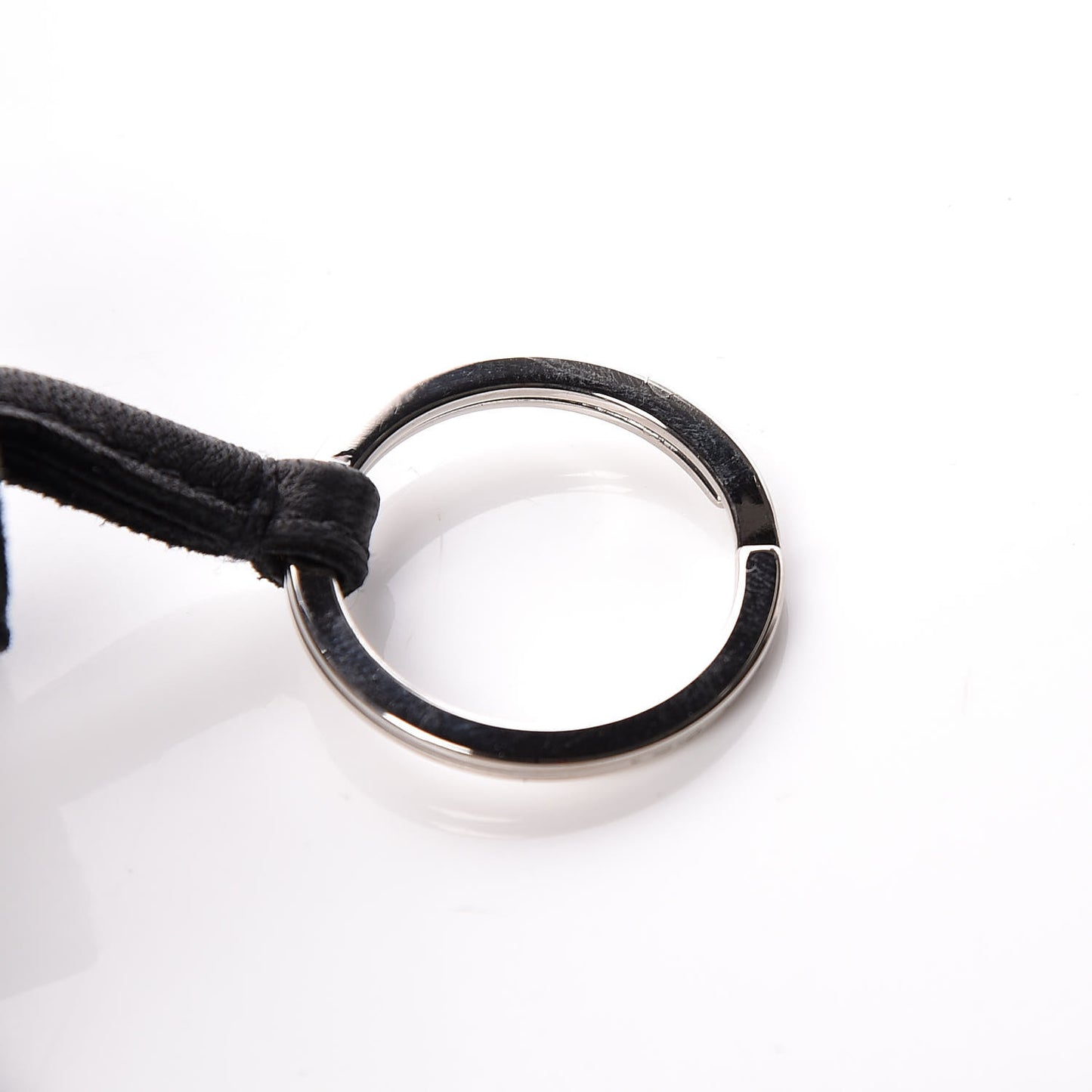 Lambskin Bi-Color Carmen Tassel Key Holder Black Bleu LIn