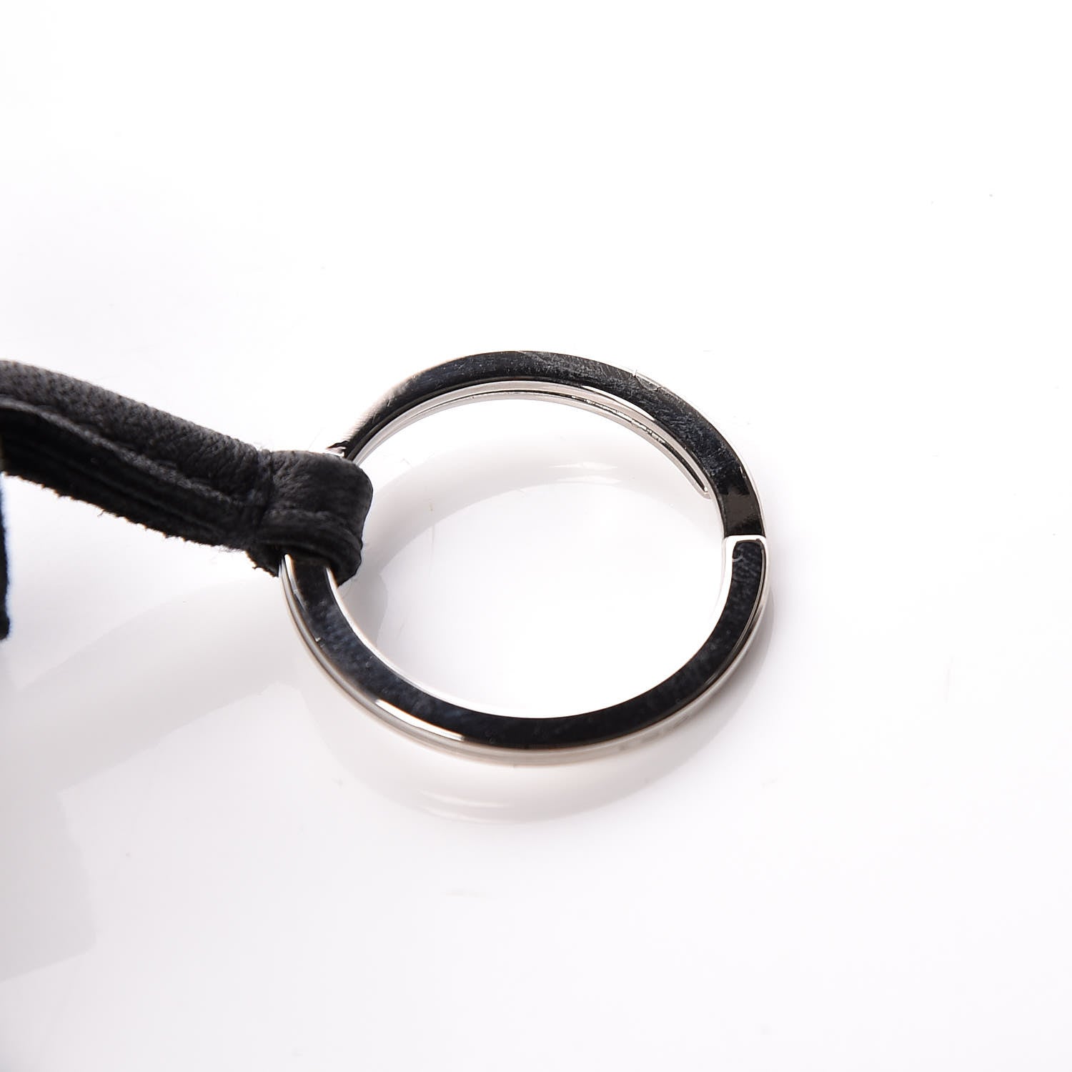 Hermes Lambskin Bi-Color Carmen Tassel Key Holder Black Bleu LIn 6 of 7