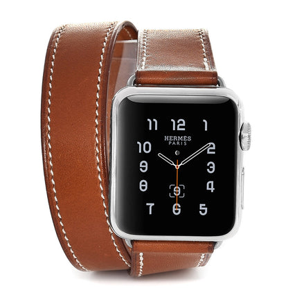 Hermes Barenia 38mm Apple Watch Double Tour Fauve 1 of 10