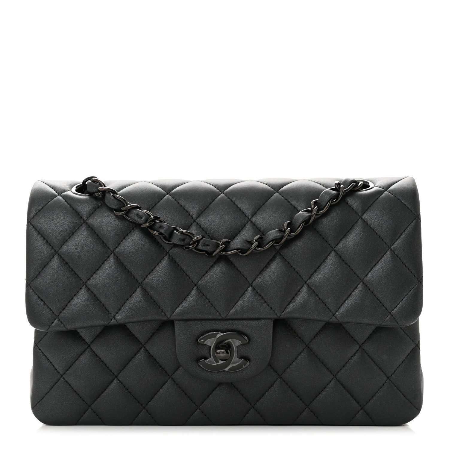 Chanel Lambskin Quilted Small Double Flap So Black 1 of 11