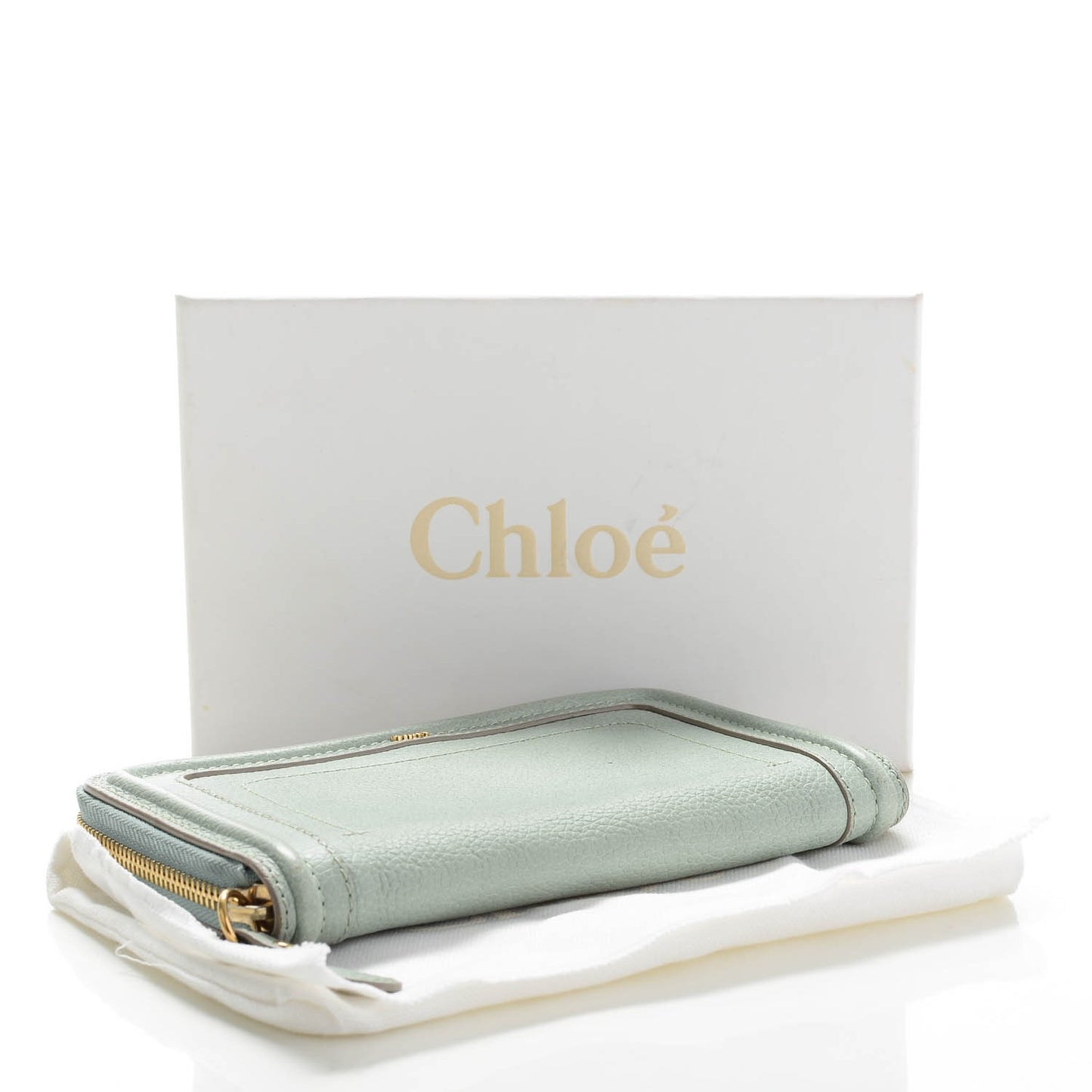 Grained Calfskin Paraty Long Zip Around Wallet Atoll Blue