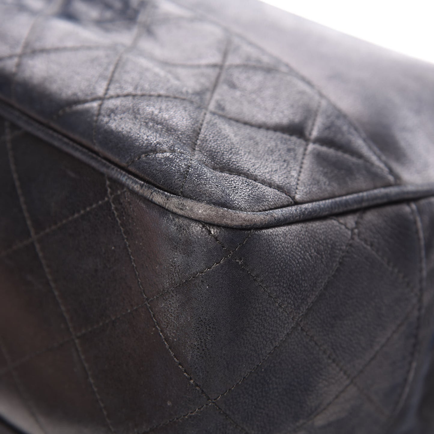 Lambskin Quilted Tote Black