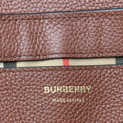 Burberry Calfskin Vintage Check Note Crossbody Bag Tan 6 of 8