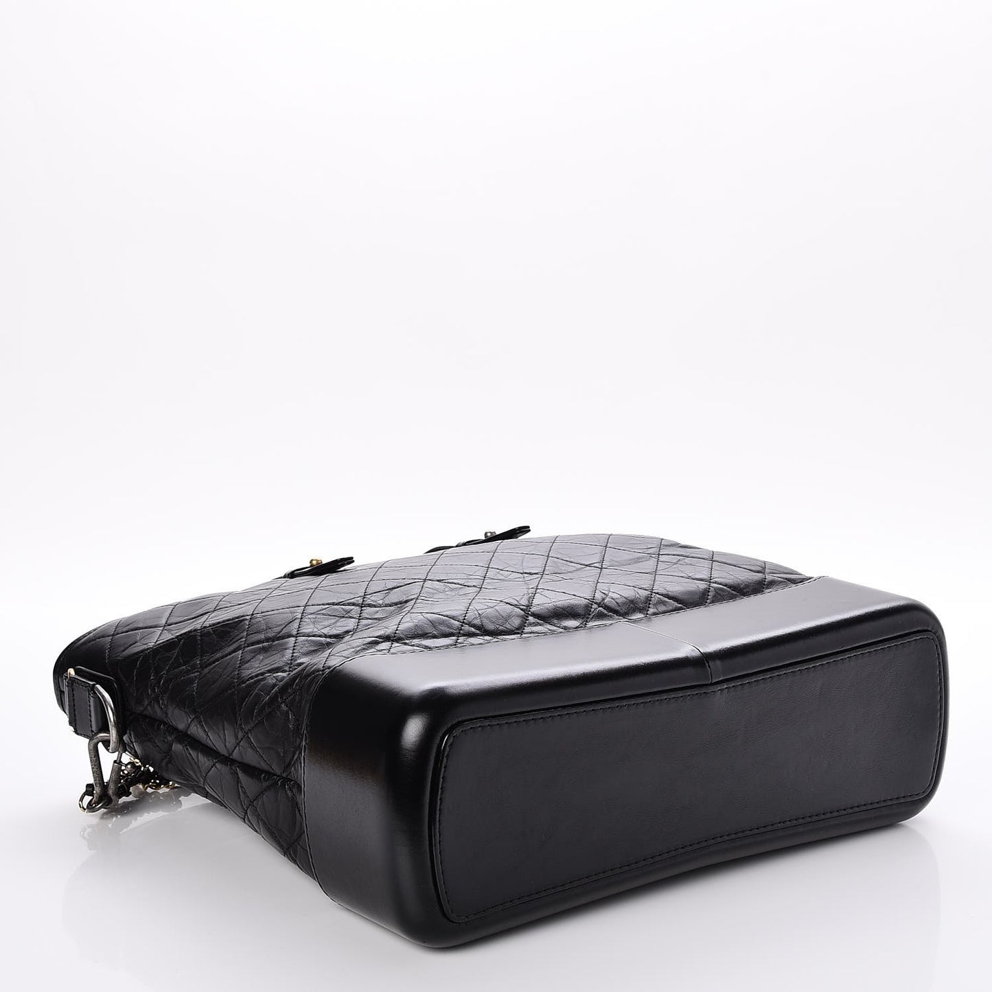 Calfskin Quilted Large Gabrielle Shopping Tote Black