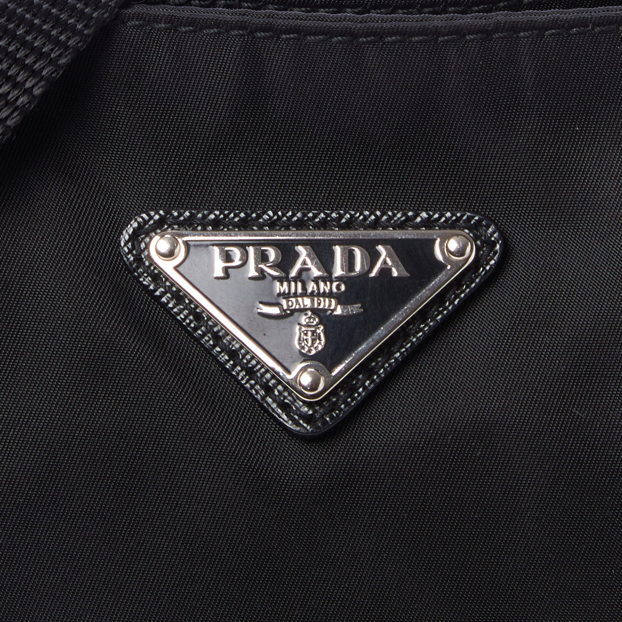 Prada Tessuto Nylon Saffiano Flat Messenger Bag Black 8 of 9