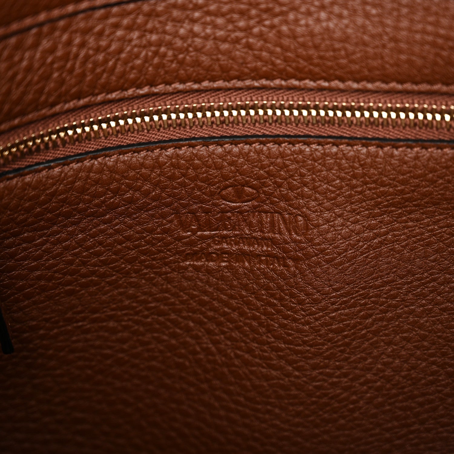 Valentino Garavani Pebbled Calfskin Small Rockstud Flip-Lock Messenger Bag Light Brown 6 of 11