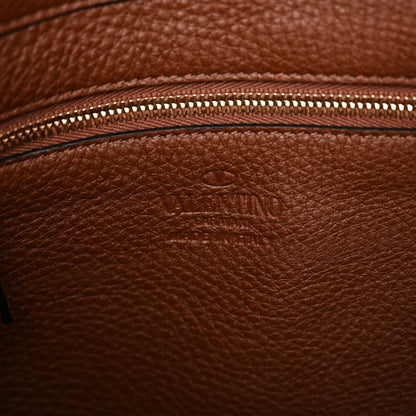 Valentino Garavani Pebbled Calfskin Small Rockstud Flip-Lock Messenger Bag Light Brown 6 of 11