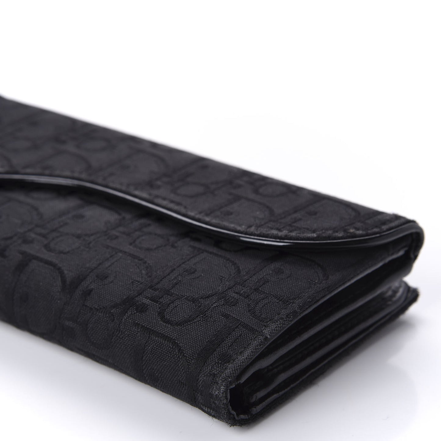 Monogram Saddle Wallet Black