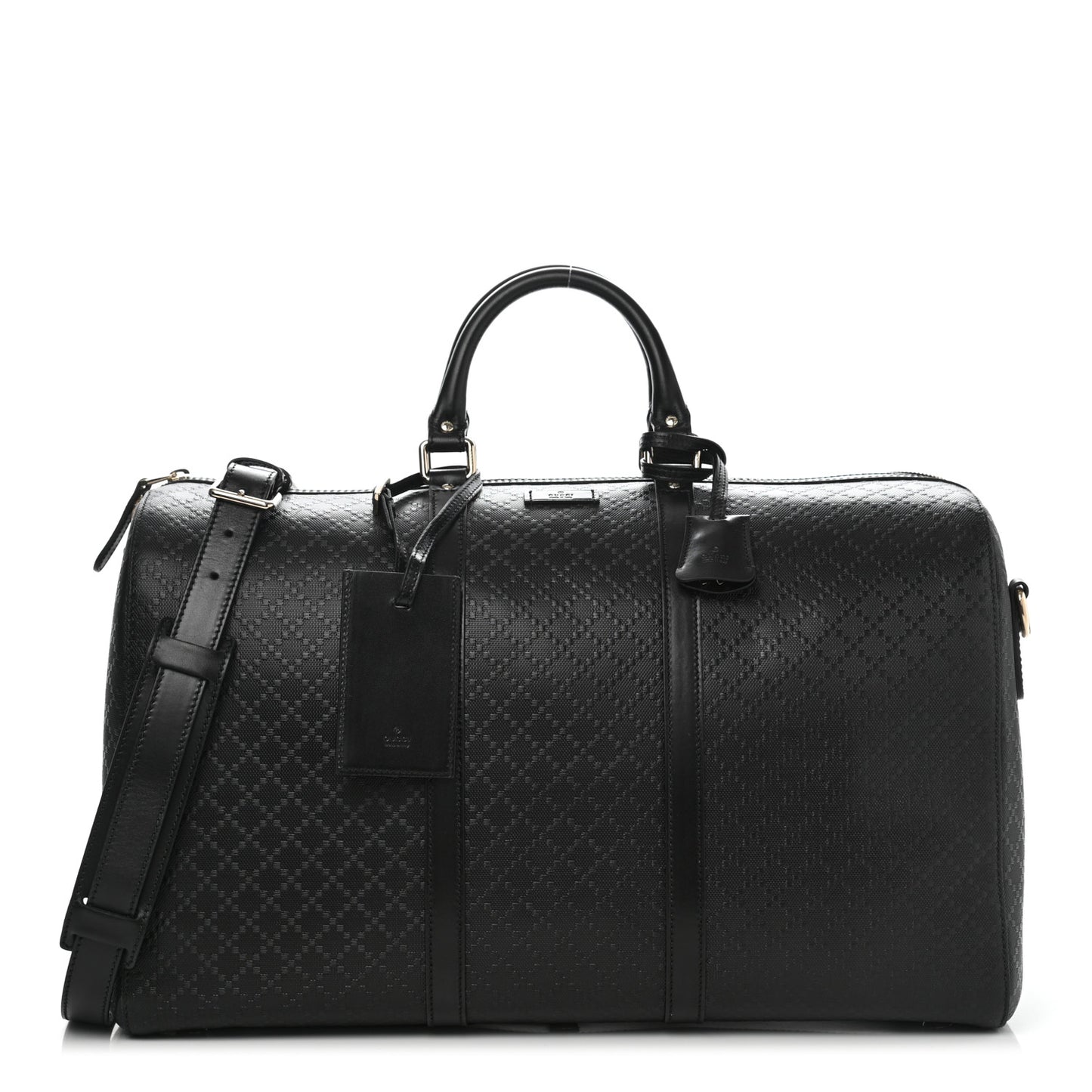 Bright Diamante Medium Carry On Duffle Black