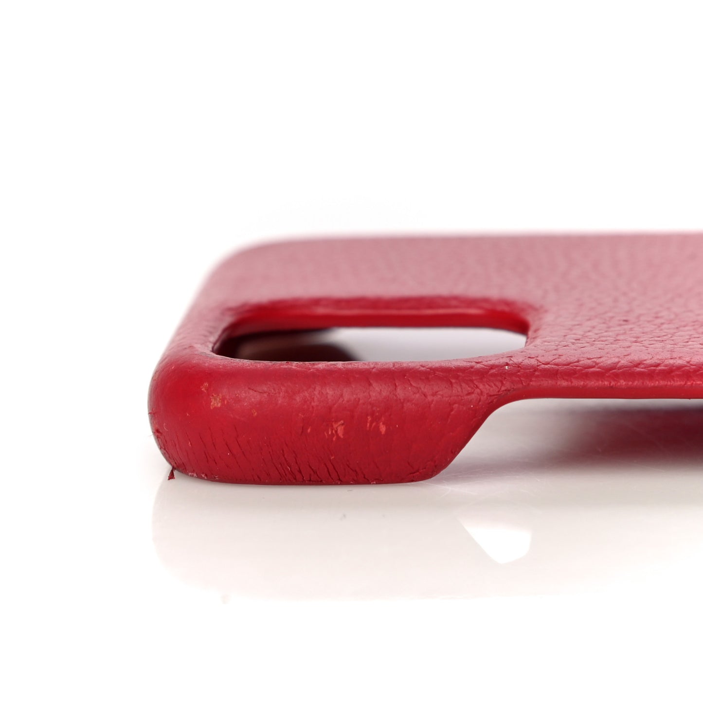 Calfskin Monogram iPhone 11 Pro Max Bumper Scarlet