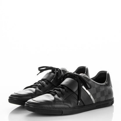 Louis Vuitton Calfskin Damier Graphite Cover Sneakers 10 3 of 7