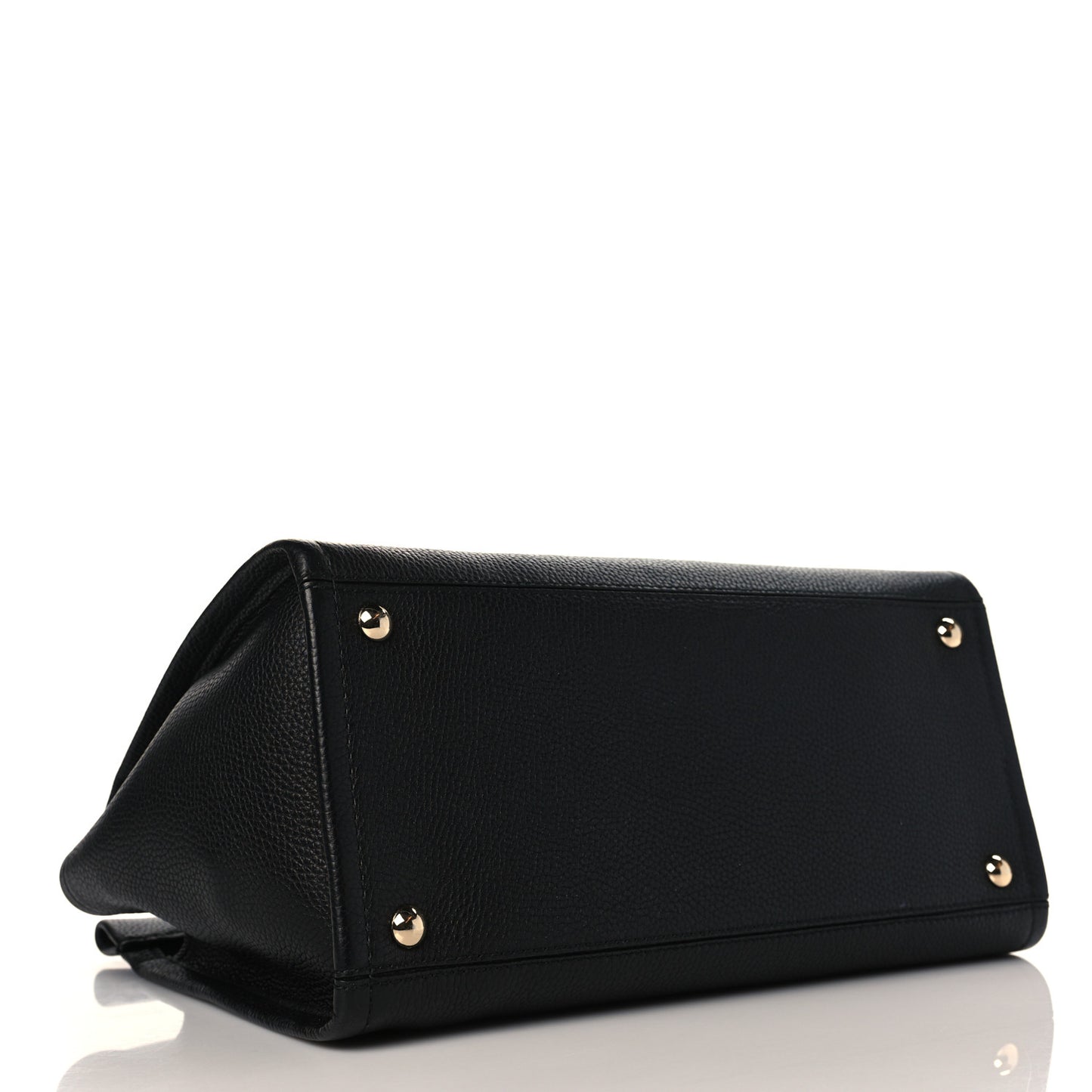 Grained Calfskin Medium Meera Tote Black