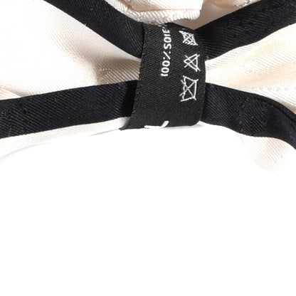 Chanel Silk Twill Hair Tie Ivory Black 6 of 8
