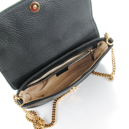 Gucci Calfskin Medium 1973 Chain Shoulder Bag Black 5 of 7