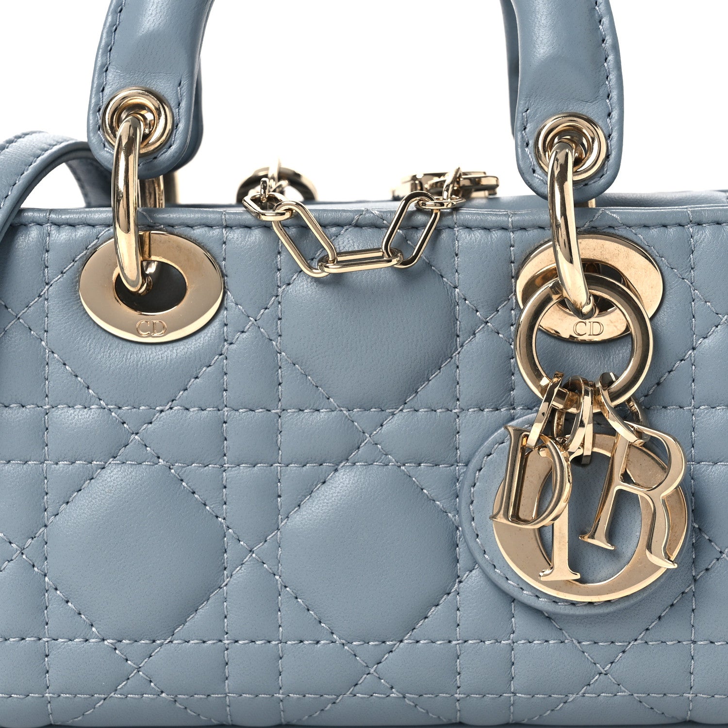 Christian Dior Lambskin Cannage Micro Lady D-Joy Cloud Blue 8 of 14
