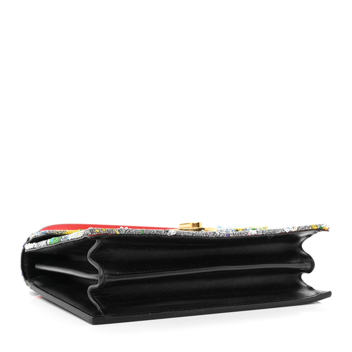 Christian Louboutin Calfskin Paillette Splash Small Elisa Black Multicolor 4 of 11