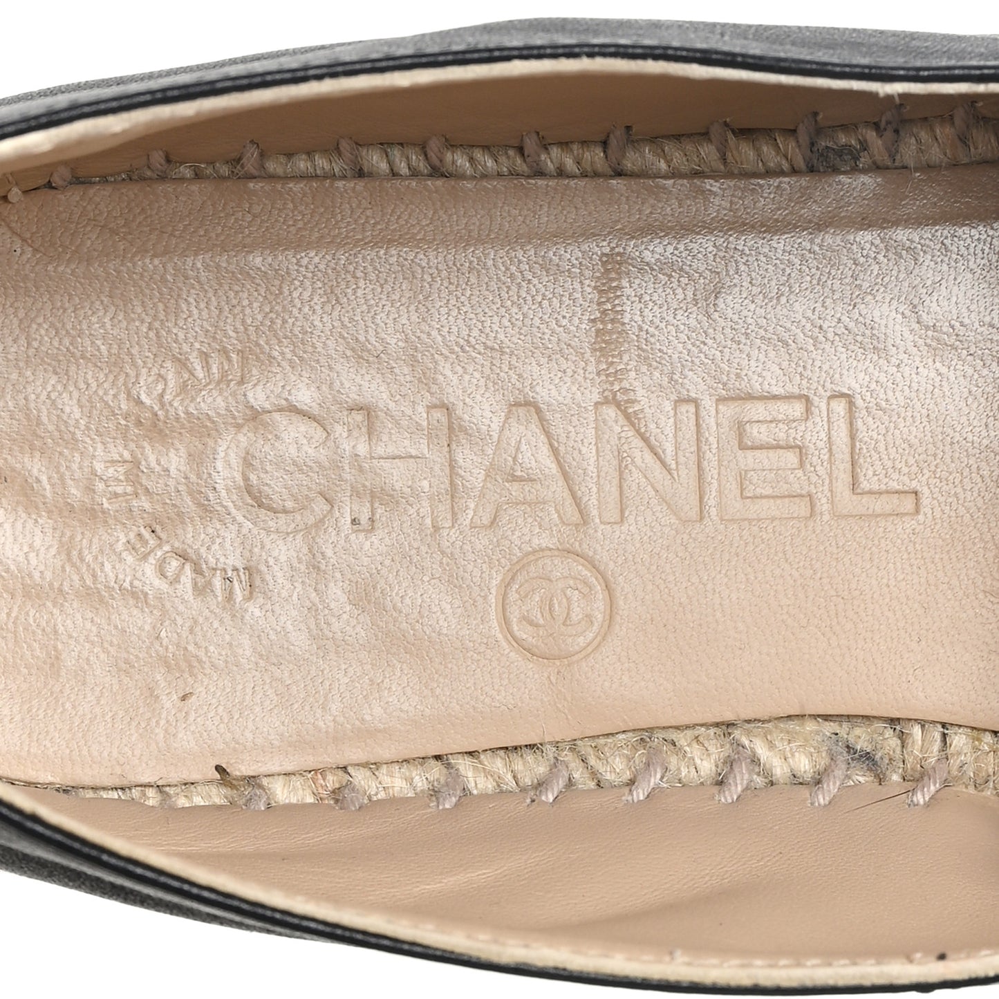 Lambskin CC Espadrilles 36 Black