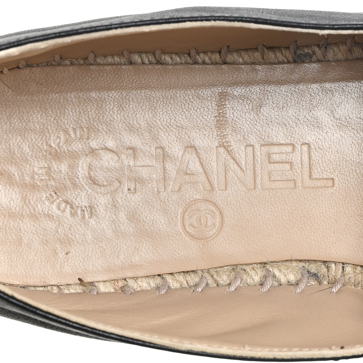 Chanel Lambskin CC Espadrilles 36 Black 8 of 11
