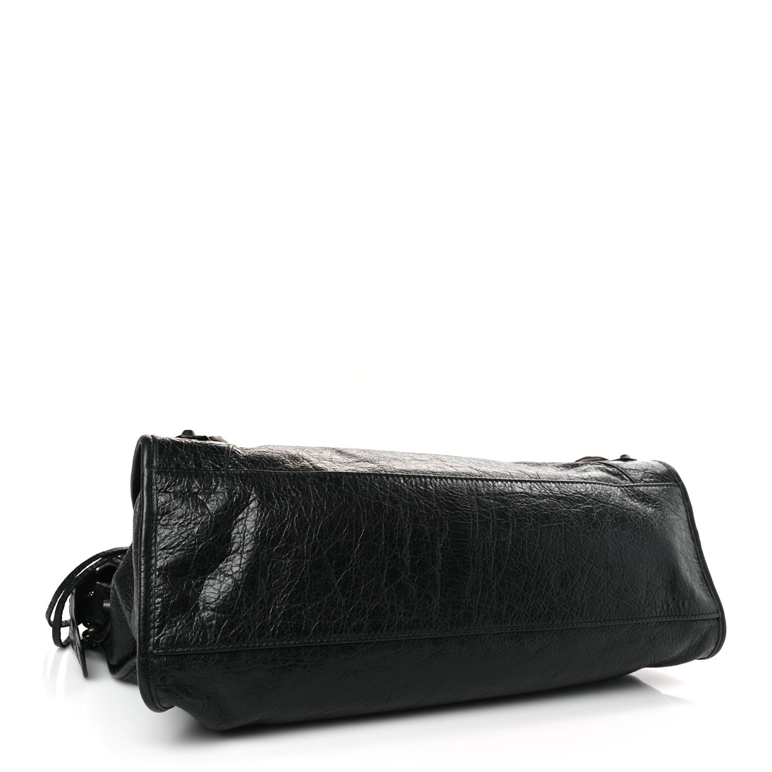 Balenciaga Agneau Classic Hardware City Logo Strap Black White 4 of 9