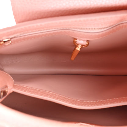 Louis Vuitton Metallic Taurillon Capucines BB Pearly Pink 5 of 12