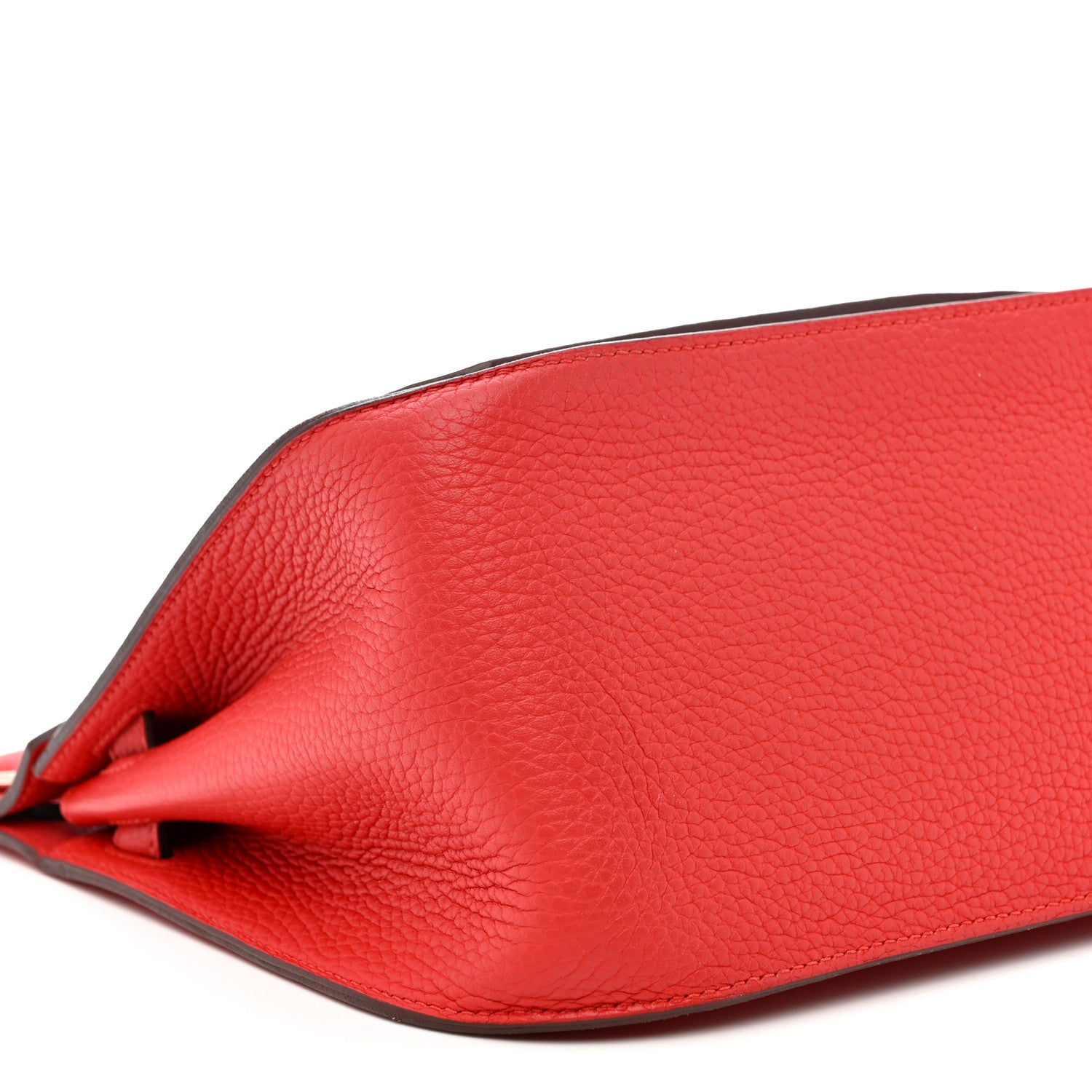 Hermes Taurillon Clemence Jypsiere 28 Rouge Tomate 1852304