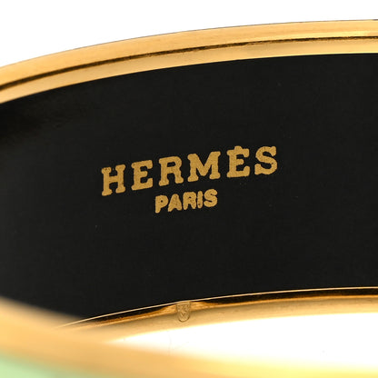 Hermes Enamel Printed Wide Moon Stars Bracelet 70 4 of 5