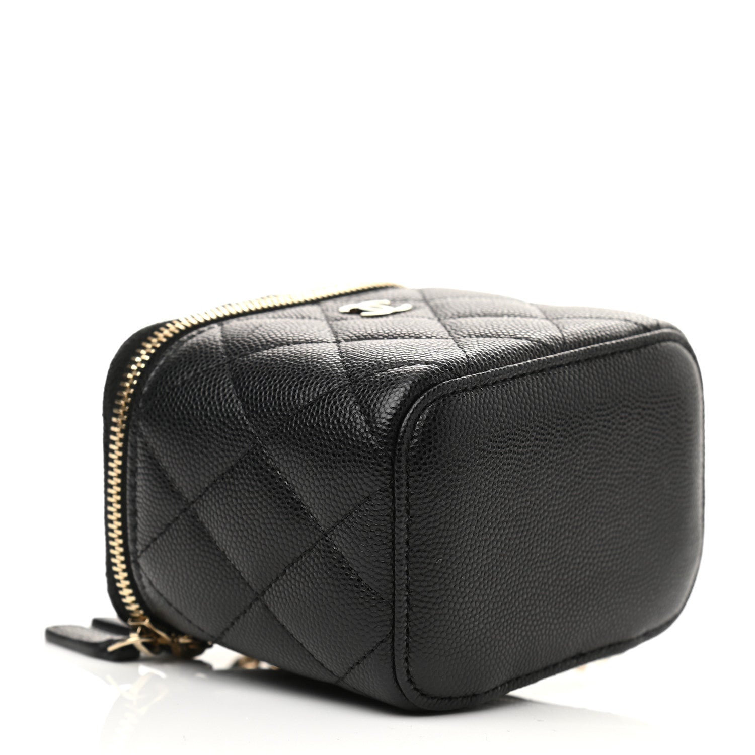 Chanel Caviar Quilted Mini Vanity Case With Chain Black 4 of 11