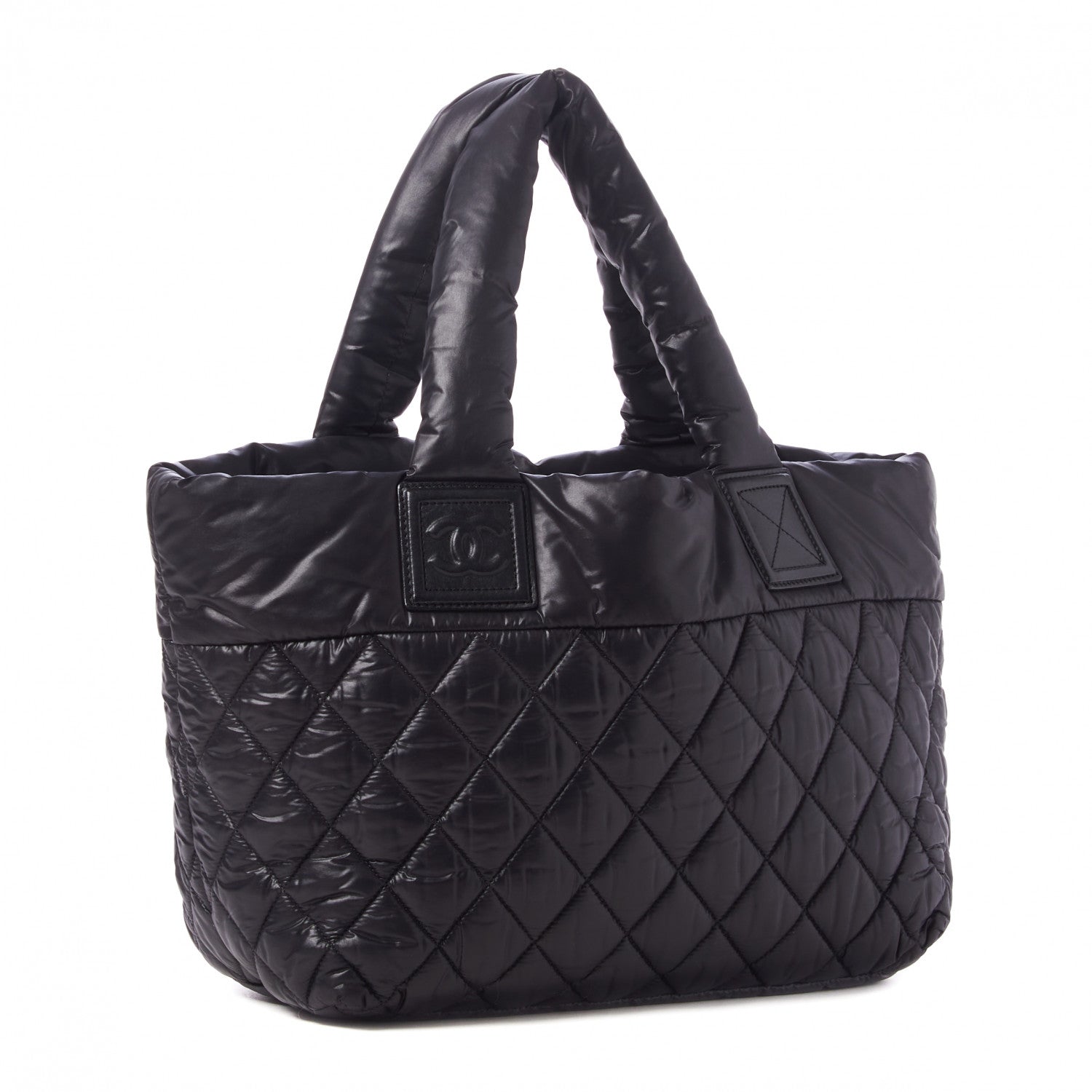 Chanel Nylon Quilted Small Coco Cocoon Tote Black 3 of 10