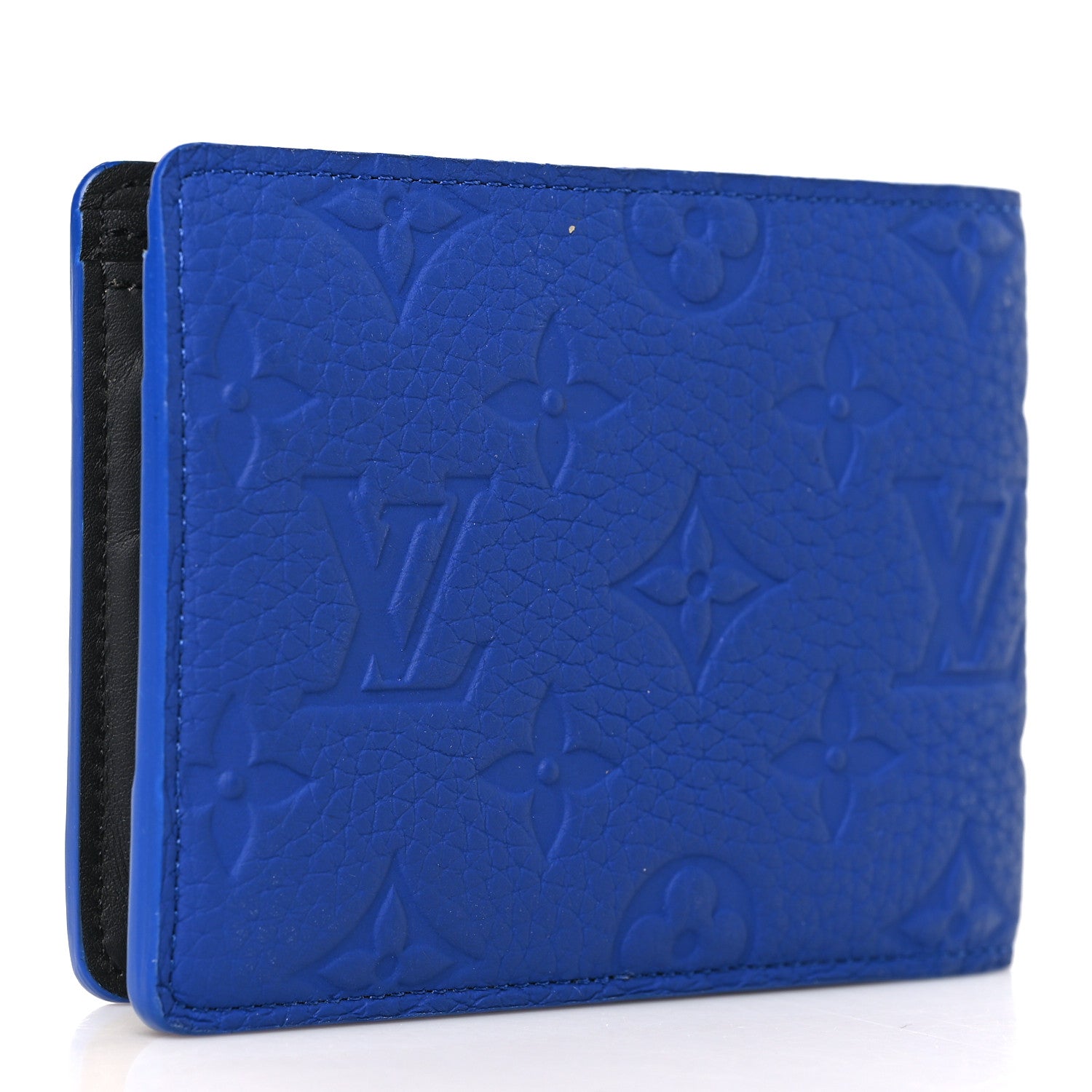 Louis Vuitton Taurillon Monogram Multiple Wallet Blue 3 of 6