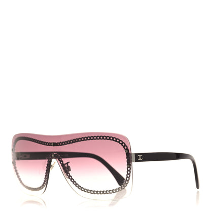 Chanel Rimless Shield Sunglasses 4243 Gradient Pink Black 1 of 6