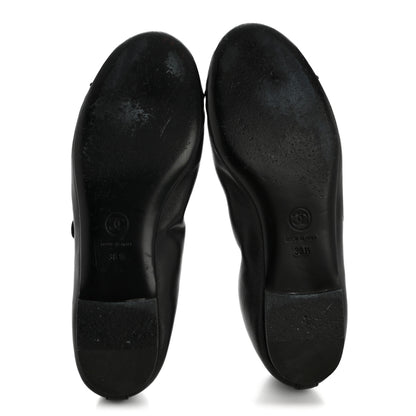 Chanel Lambskin Cap Toe CC Mary Jane Flats 36.5 Black 6 of 11