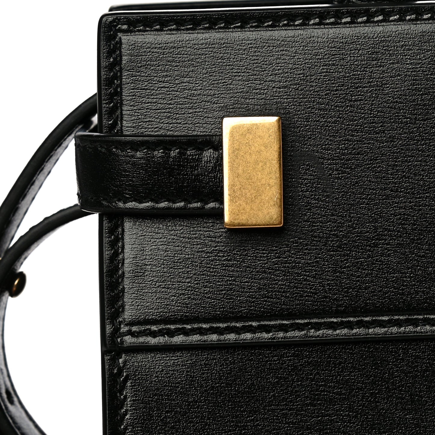 Smooth Calfskin Manhattan Nano Shopper Tote Black