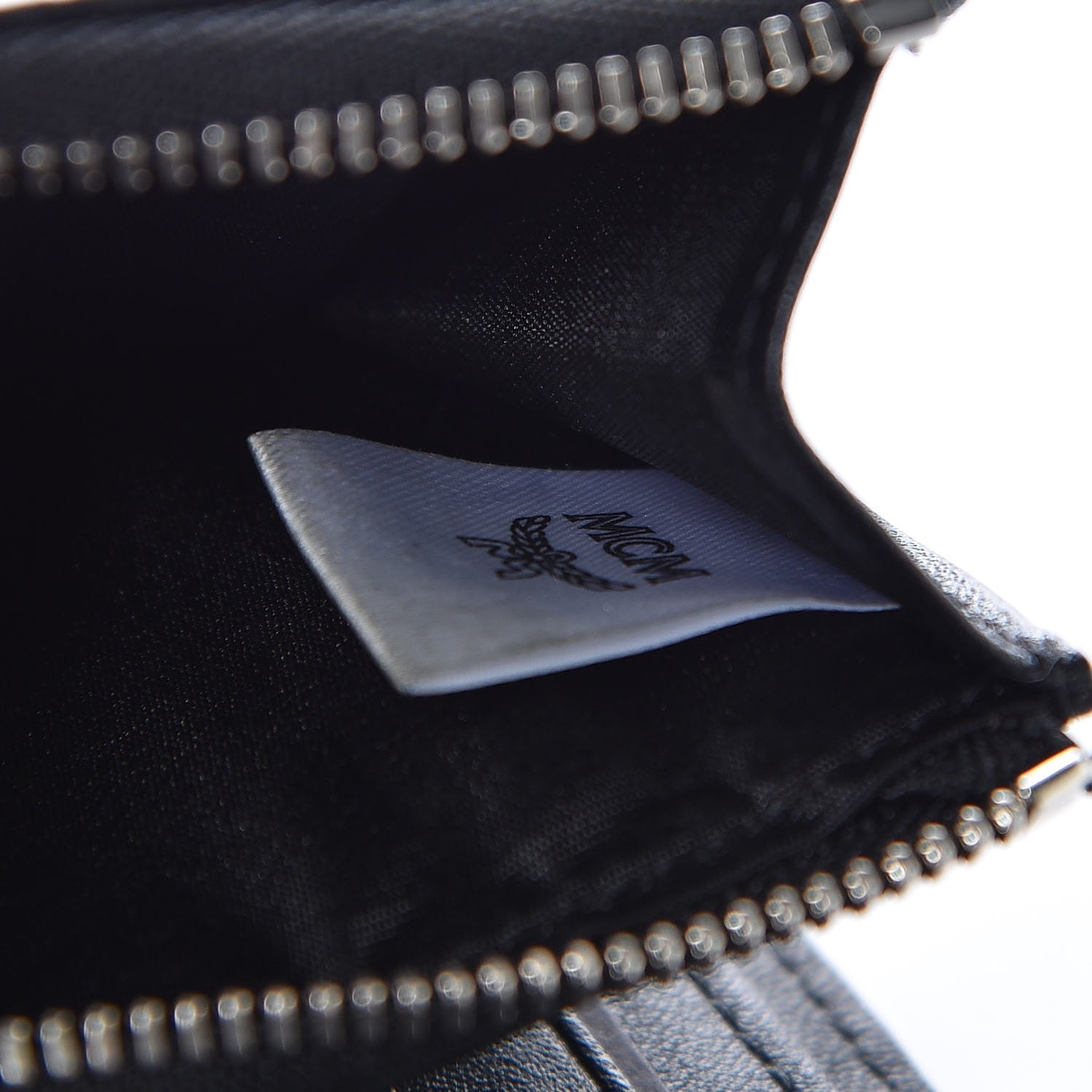 MCM Visetos Compact Wallet Black 7 of 9