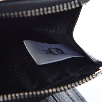 MCM Visetos Compact Wallet Black 7 of 9