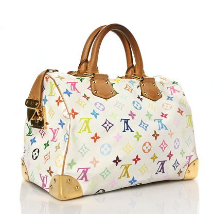Louis Vuitton Monogram Multicolor Speedy 30 White 3 of 9