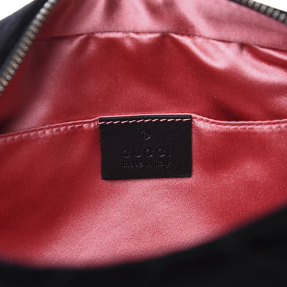 Gucci Velvet Matelasse Crystal Star Embroidered Small GG Marmont Chain Shoulder Bag Black 8 of 10