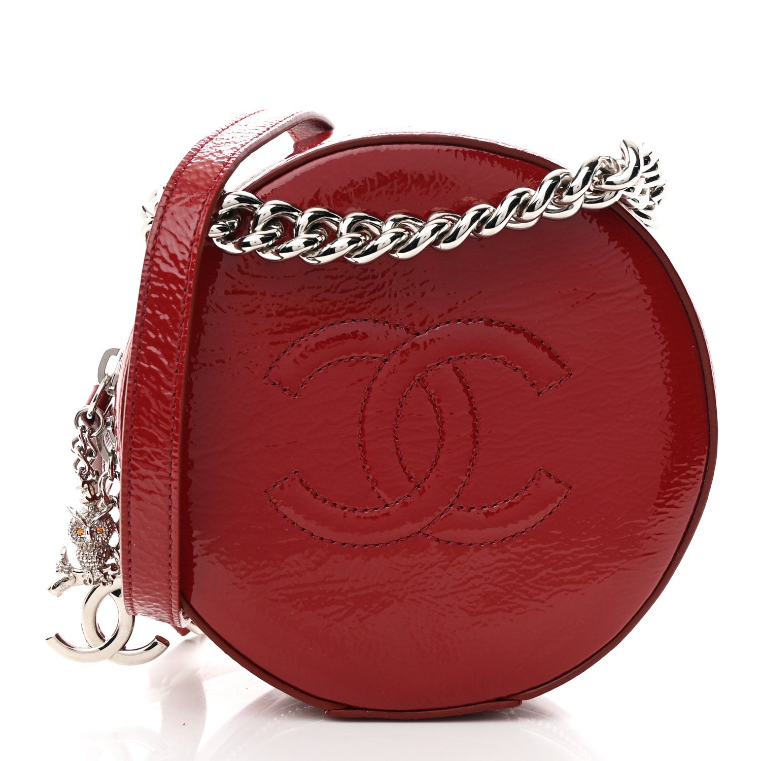 Chanel Patent Round As Earth Evening Bag Red 1 of 12