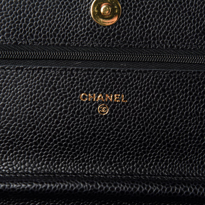 Chanel Caviar Quilted Wallet On Chain WOC Black 10 of 13