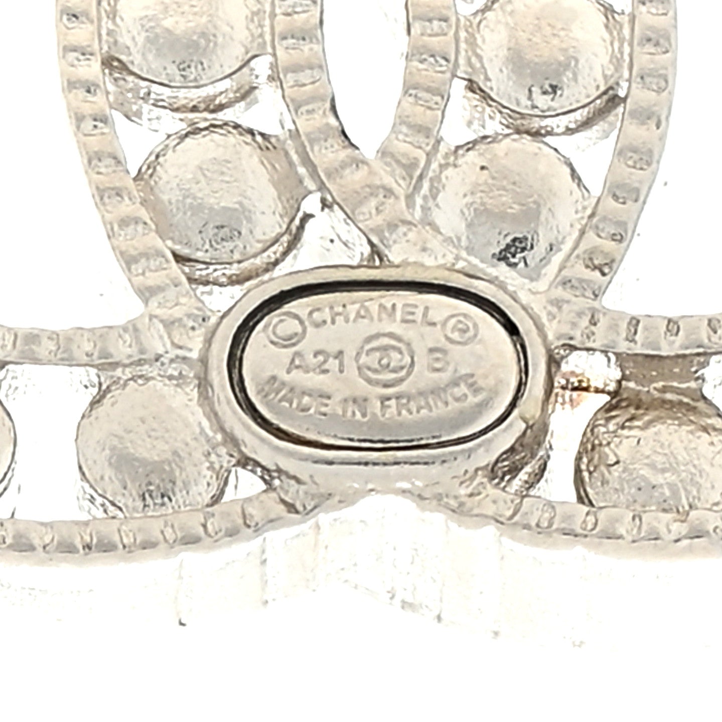Crystal CC Earrings Silver