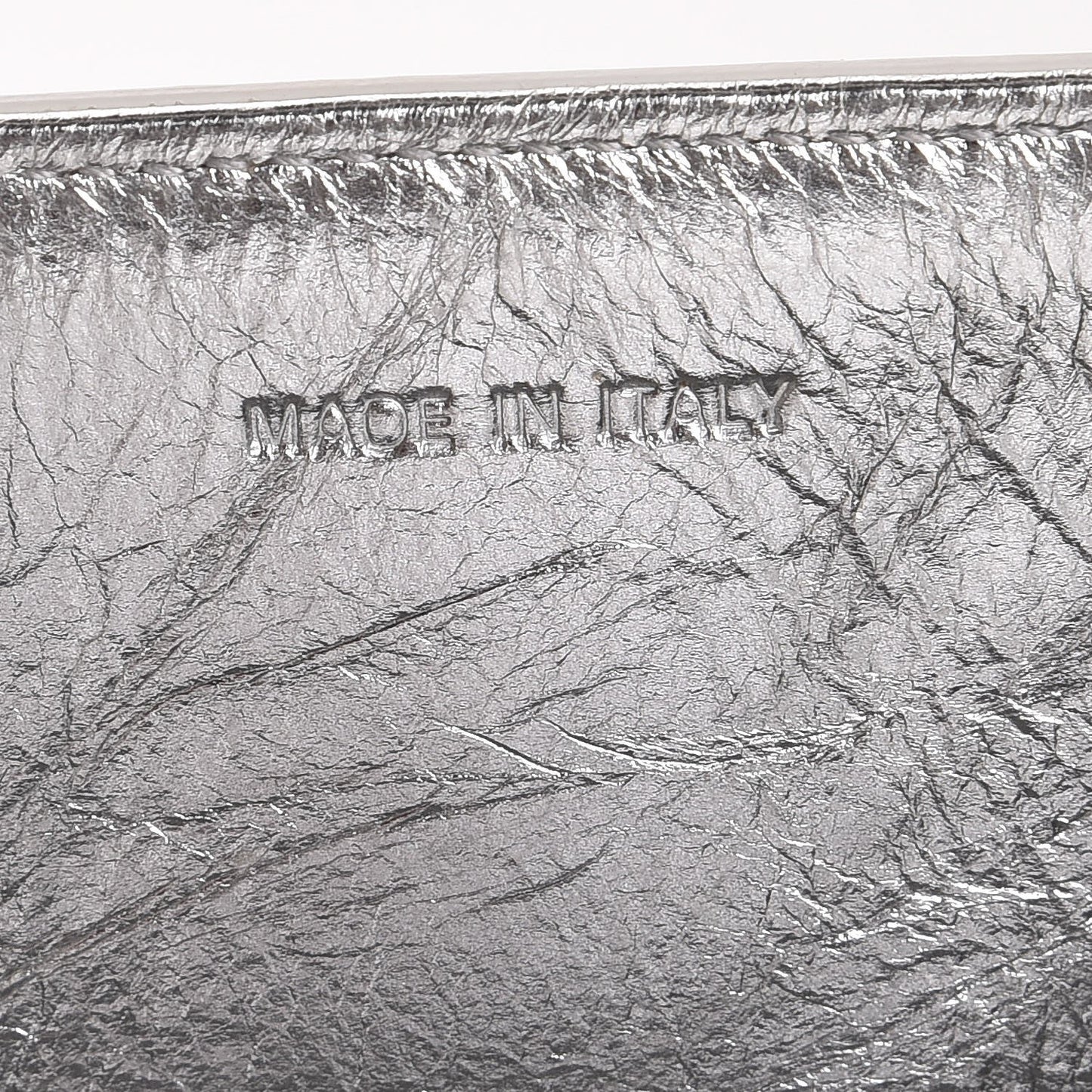 Metallic Calfskin Large Diorever Flap Silver