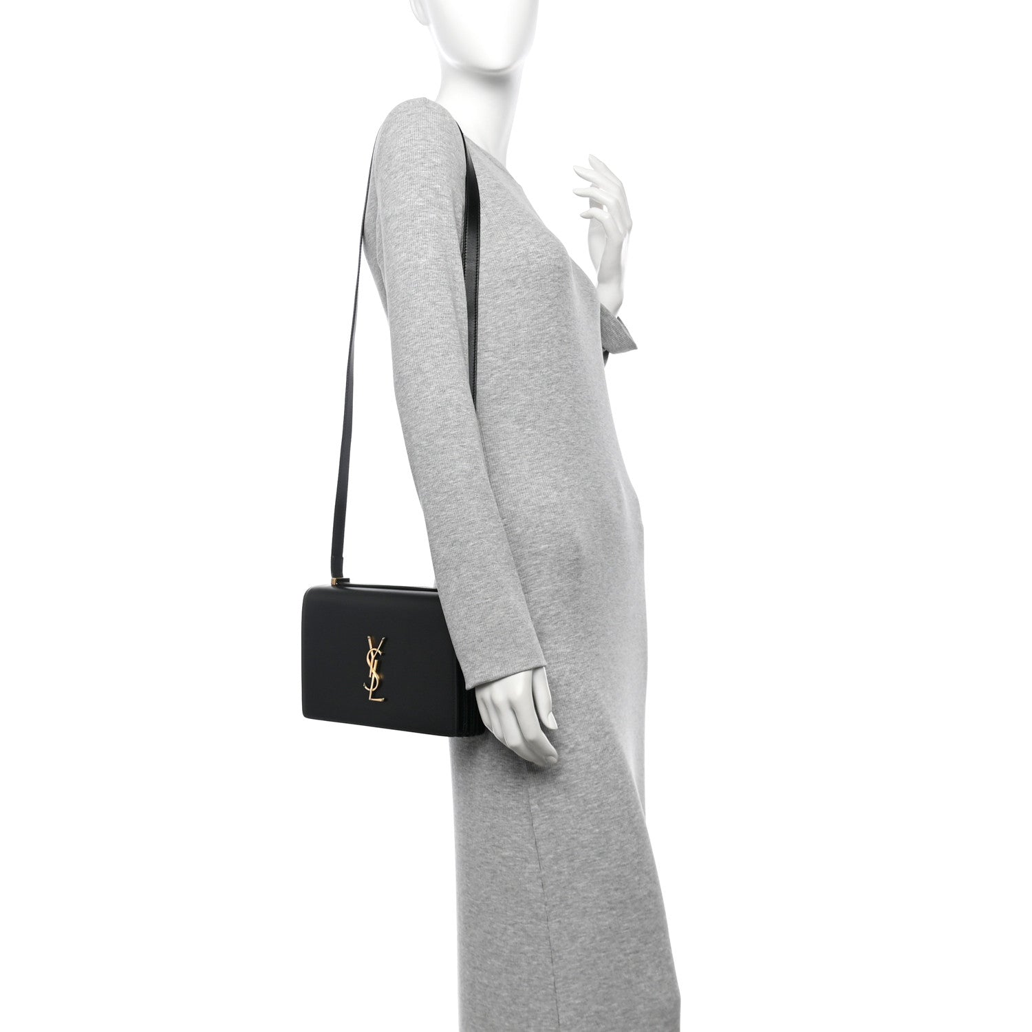 Saint Laurent Calfskin Monogram Small Dylan Shoulder Bag Black 2 of 13