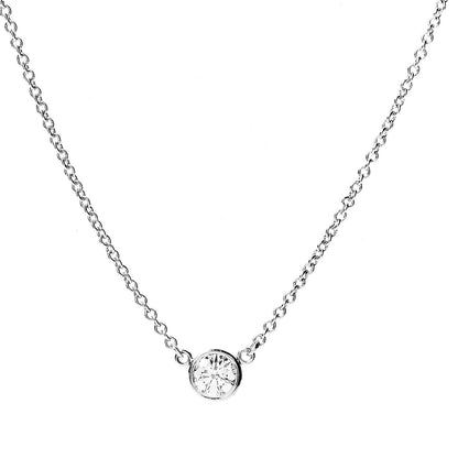 Tiffany Platinum Diamond .22ct Elsa Peretti Diamonds By The Yard Pendant Necklace 3 of 6