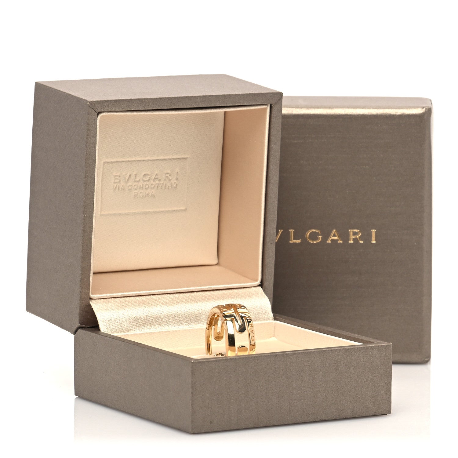Bulgari 18K Yellow Gold Parentesi Openwork Ring 51 5.75 5 of 5