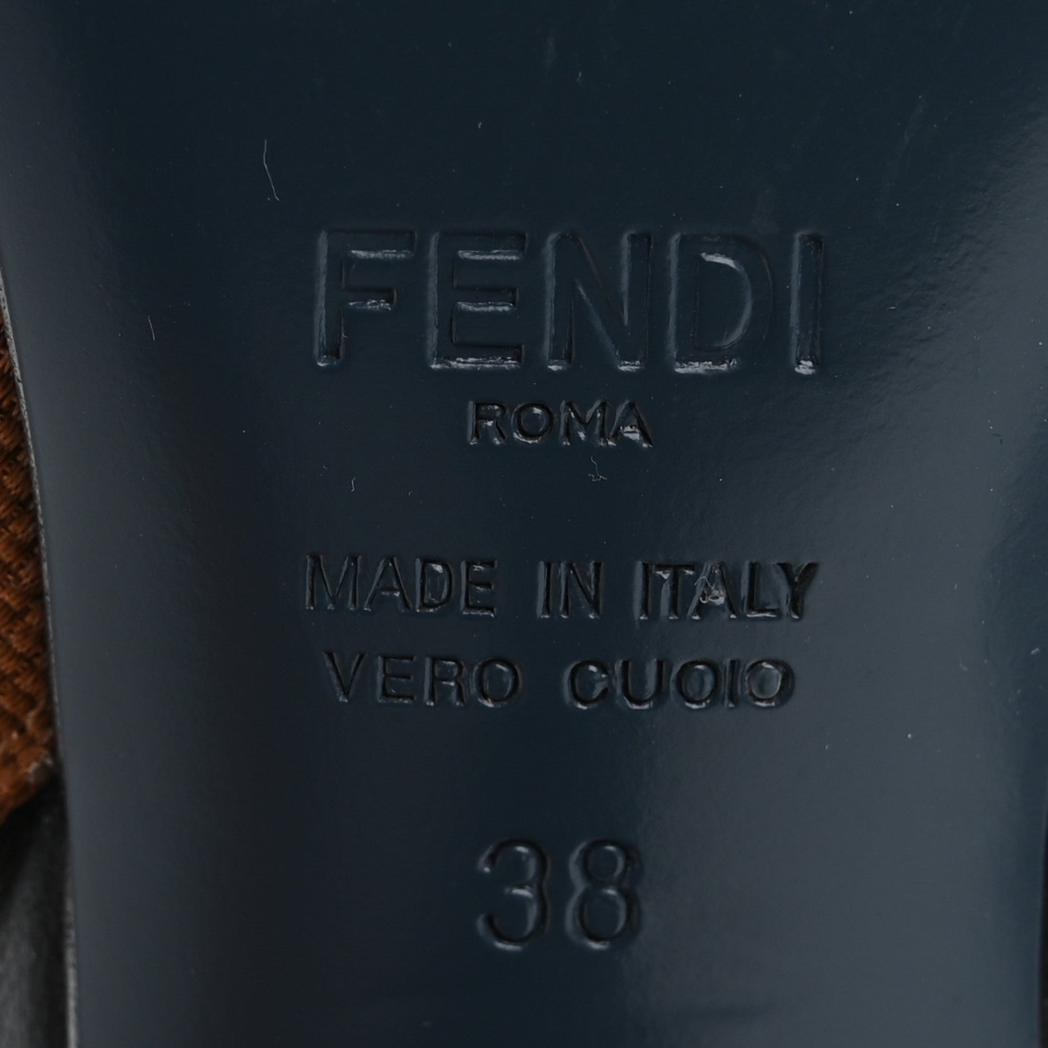 Fendi Technical Mesh Colibri 85mm Slingback Pumps 38 Black Verde Military 8 of 13