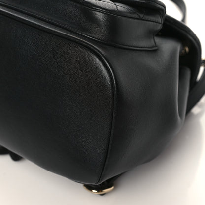 Chanel Lambskin Quilted Small Duma Drawstring Backpack Black 9 of 10